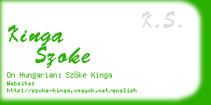 kinga szoke business card